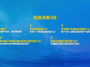 海尔周云杰：海尔投资决策五问和海尔投资必须要满足的三个条件